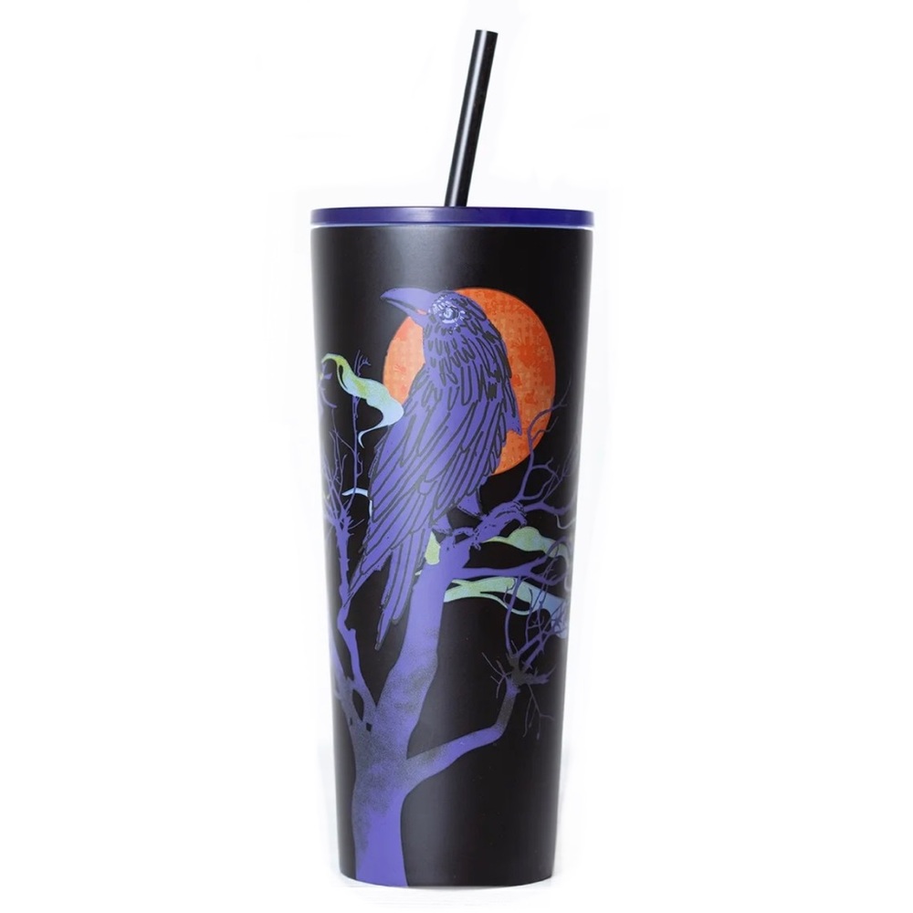 NWT Starbucks Limited Edition Raven’s Moon Stainless Steel 24 oz Cold Cup